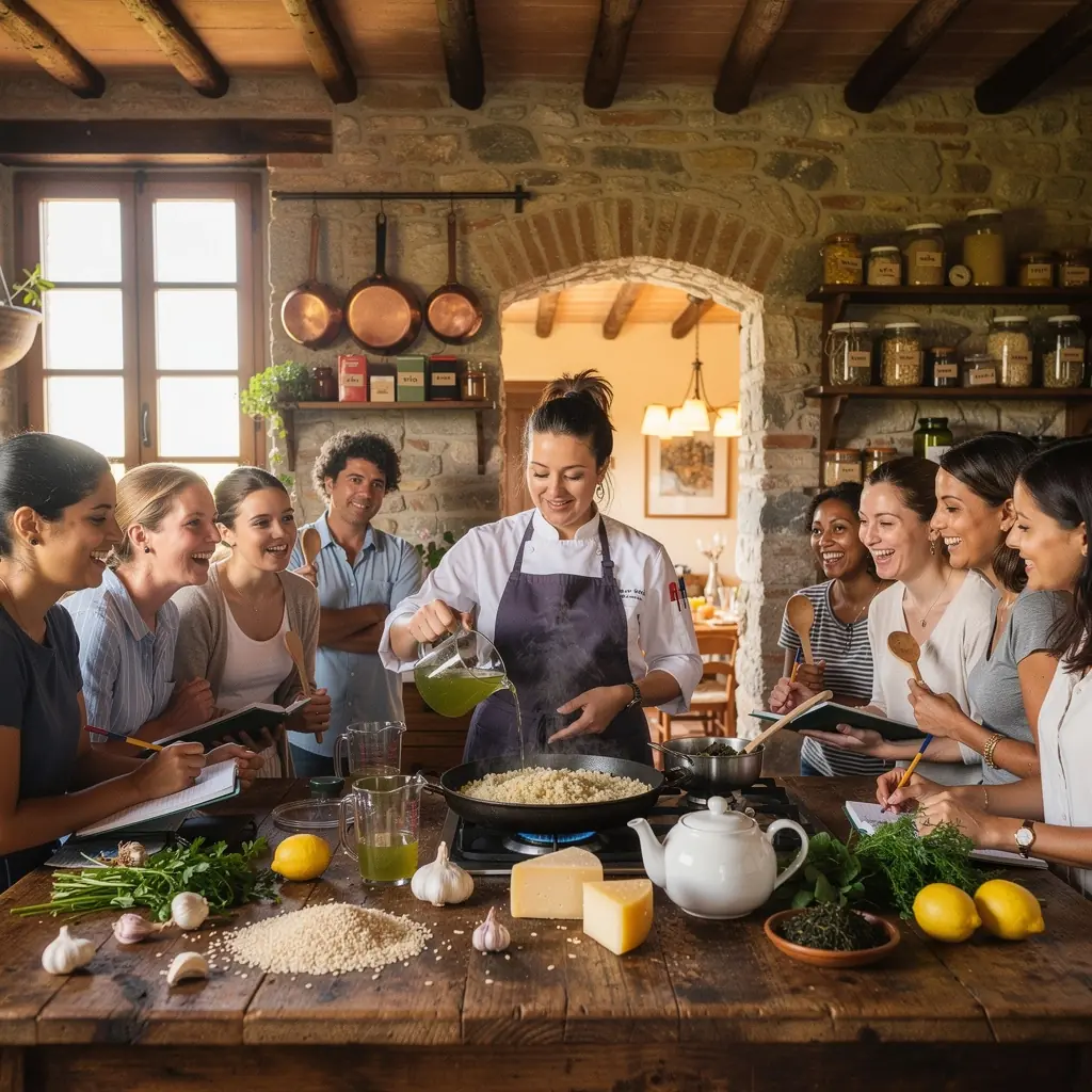 Foglie di tè verde fresche immerse in una tazza di acqua calda.